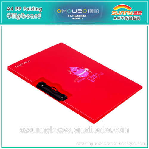 Hard & Eco-friendly PP File Holder Document Metal Board Clip Folder